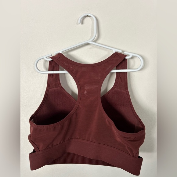 Gymshark RACERBACK HIGH SUPPORT SPORTS BRA, Burgundy 34B/C - Picture 7 of 7